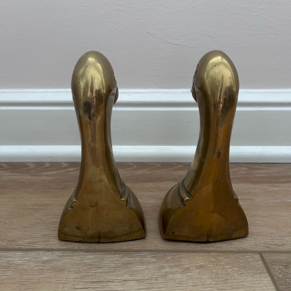 Vintage Brass Duck Bookends - Picture 3 of 4
